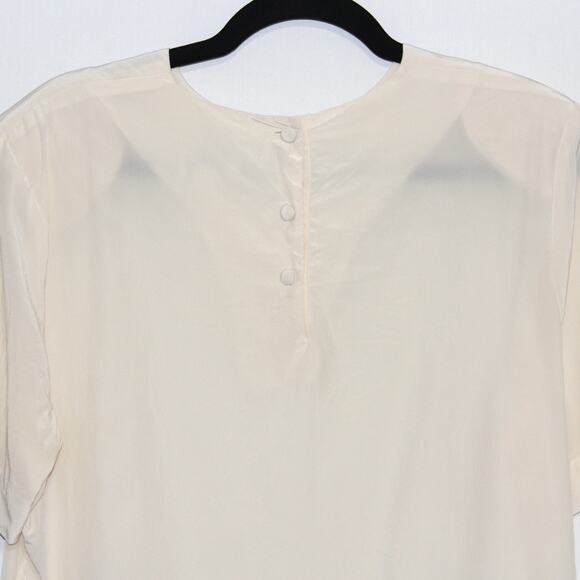 Vintage 100% Silk Kasper & Company A.S.L Blouse Size 14 Cream - Picture 6 of 8